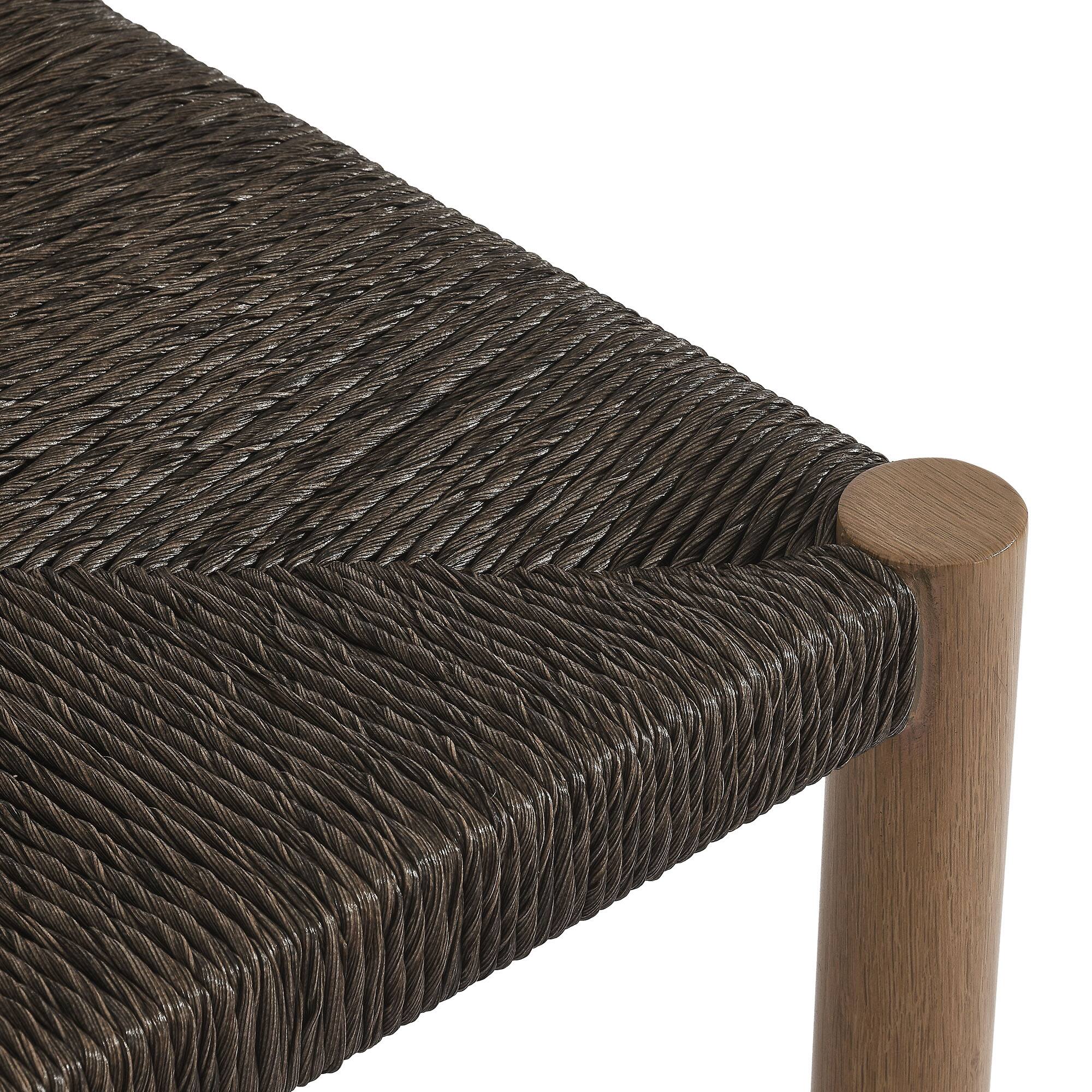 Alt View 7. Modway - Parkland Outdoor Patio Rattan and Aluminum Counter Stools Set of 2 by Modway - Walnut.