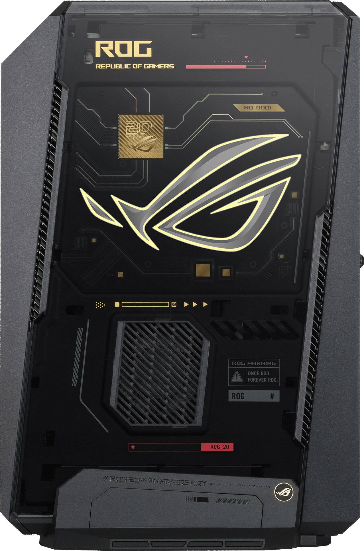 ROG REPUBLIC OF GAMERS  
NO. 0001  
20th Anniversary  
ROG WARNING!  
ONCE ROG, FOREVER ROG.  
ROG_20  
ROG 20th ANNIVERSARY