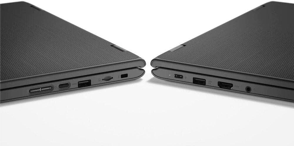 Left. Lenovo - Lenovo 300E G2 11.6"" Touch Laptop Intel Celeron N4100 4GB RAM 128GB SSD Windows 11 Pro.