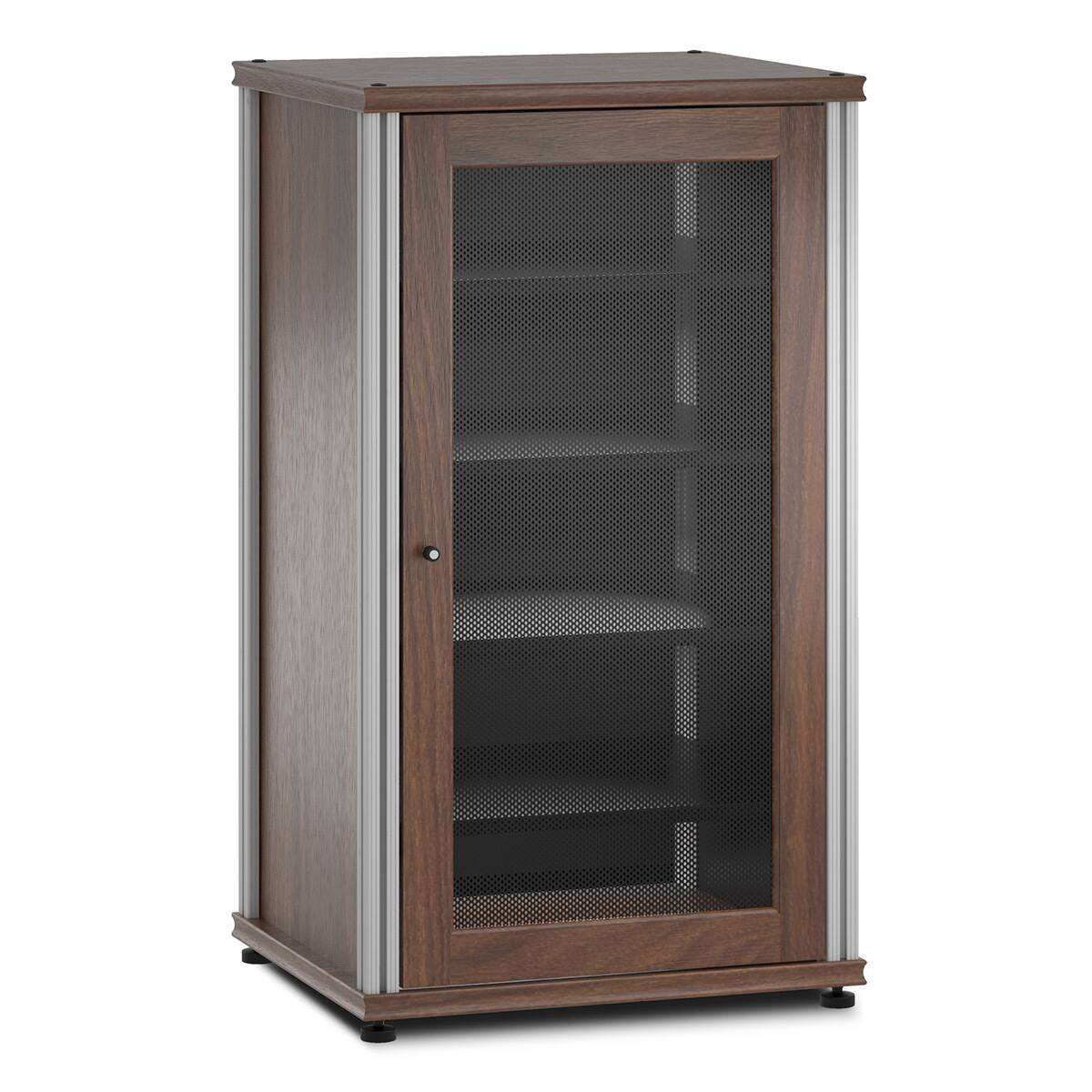 Front. Salamander Designs - Salamander Designs Synergy 402 AV Cabinet (Dark Walnut with Aluminum Posts) - Dark Walnut/Aluminum.