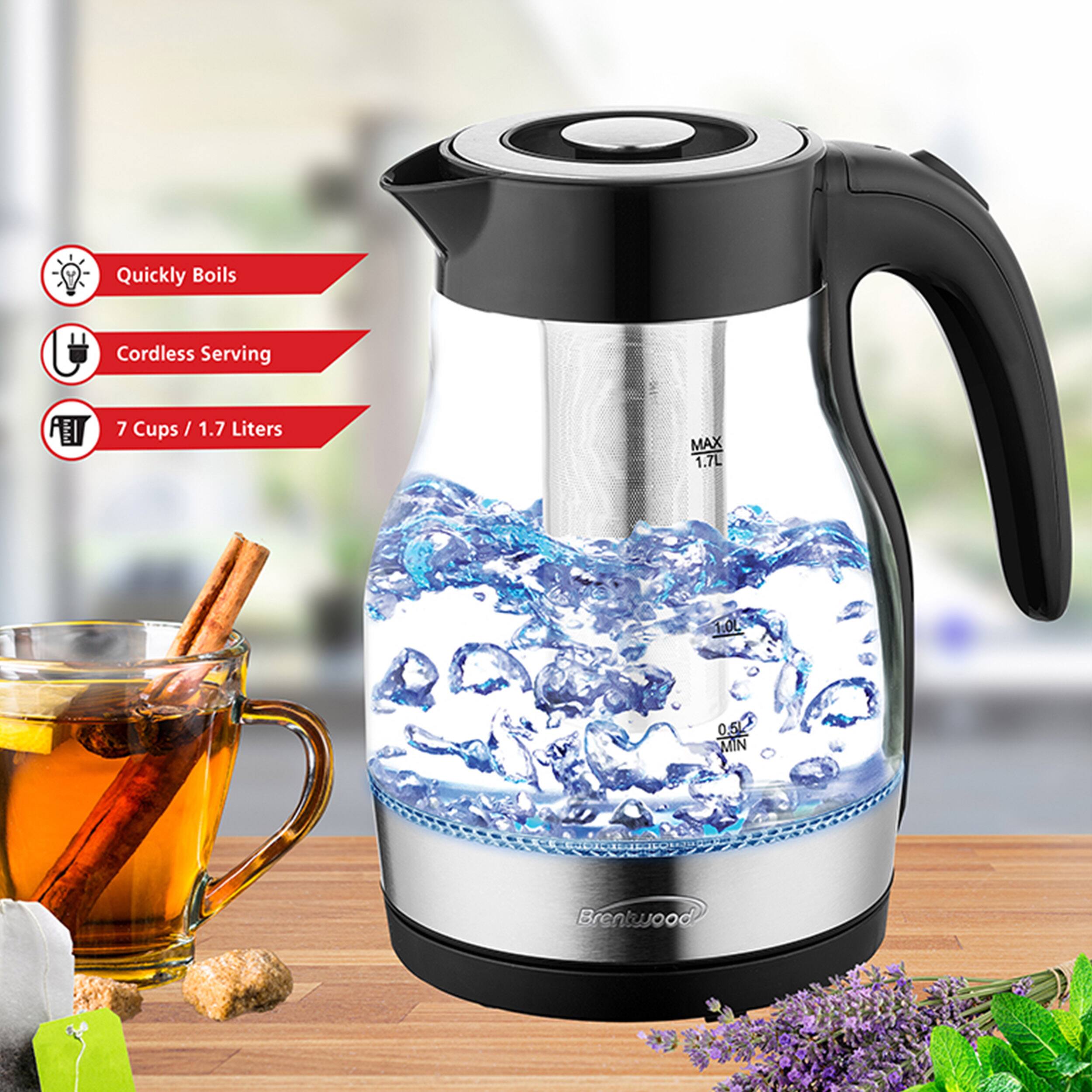 Quickly Boils Cordless Serving FET 7 Cups / 1.7 Liters MAX 1.7L 1.00 4 0.5L2 MIN Brenkwood