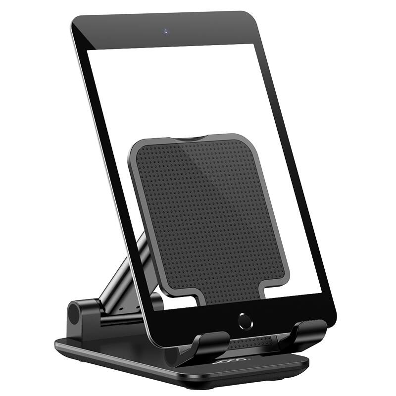 Alt View 2. hoco. - Adjustable Folding Stand for Phones and Tablets - Black.
