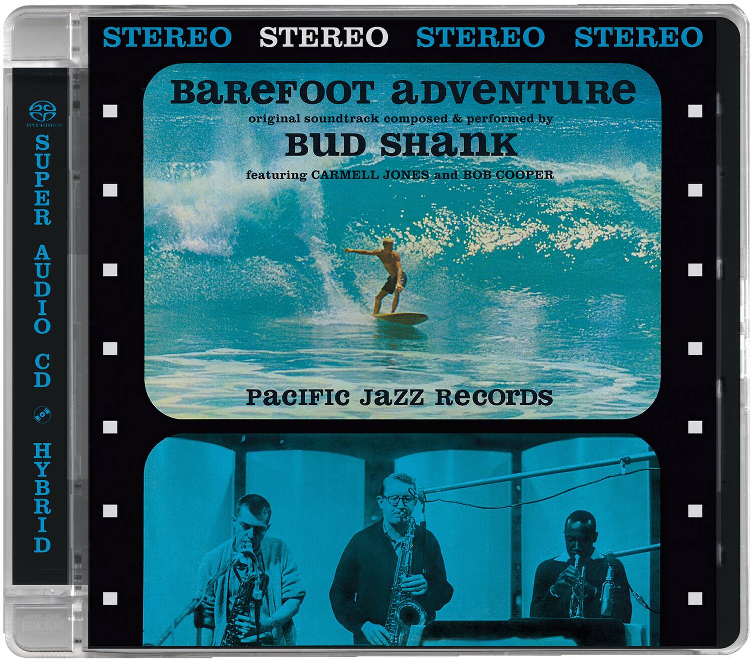 STEREO STEREO STEREO STEREO

BAREFOOT ADVENTURE  
original soundtrack composed & performed by  
BUD SHANK  
featuring CARMELL JONES and BOB COOPER  

PACIFIC JAZZ RECORDS  

SUPER AUDIO CD HYBRID
