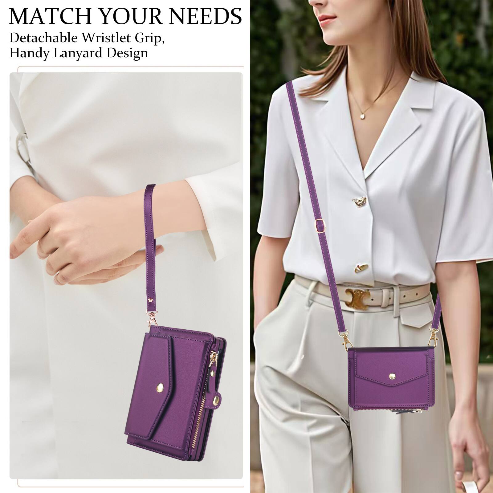 MATCH YOUR NEEDS  
Detachable Wristlet Grip,  
Handy Lanyard Design