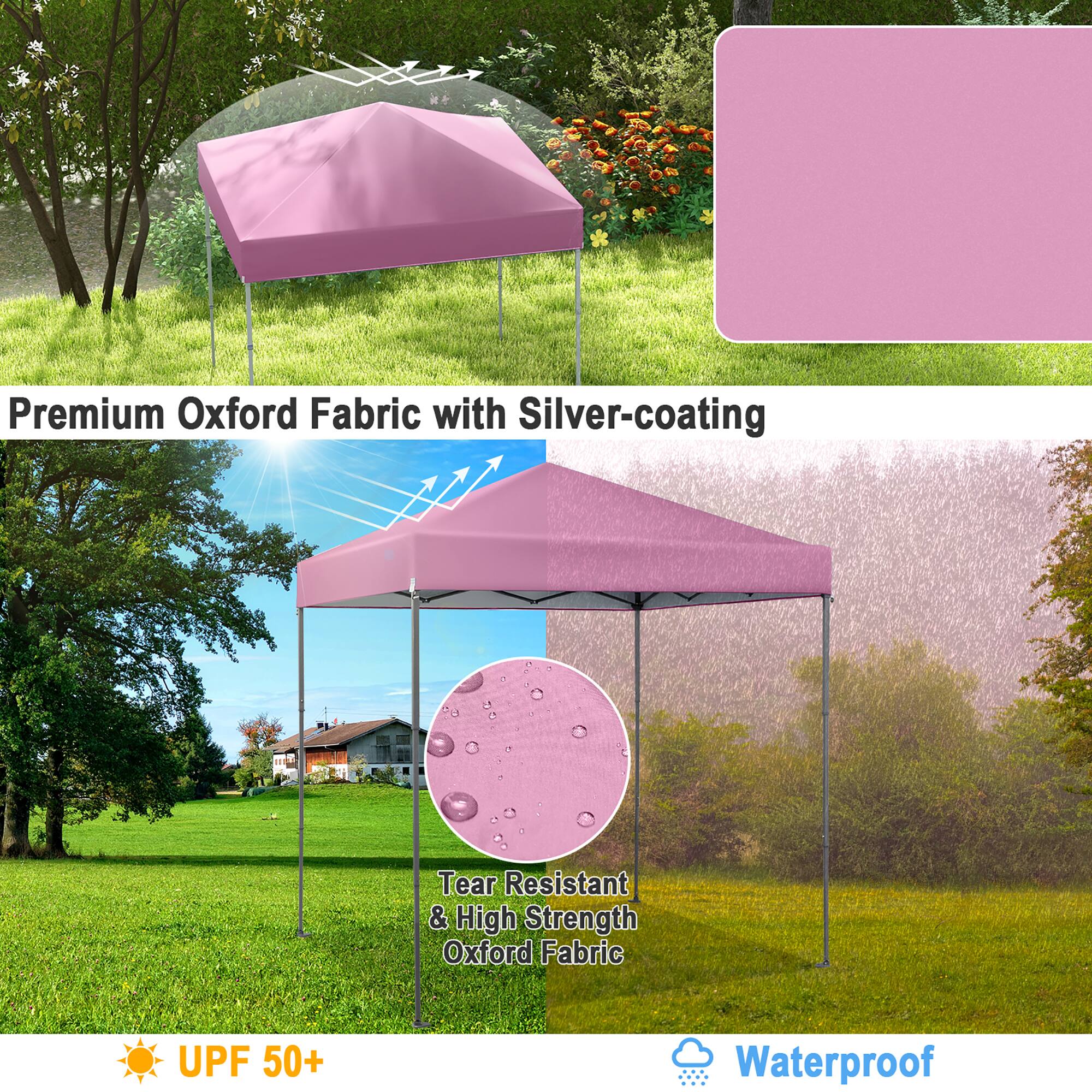 Premium Oxford Fabric with Silver-coating, Tear Resistant & High Strength Oxford Fabric, UPF 50+, Waterproof
