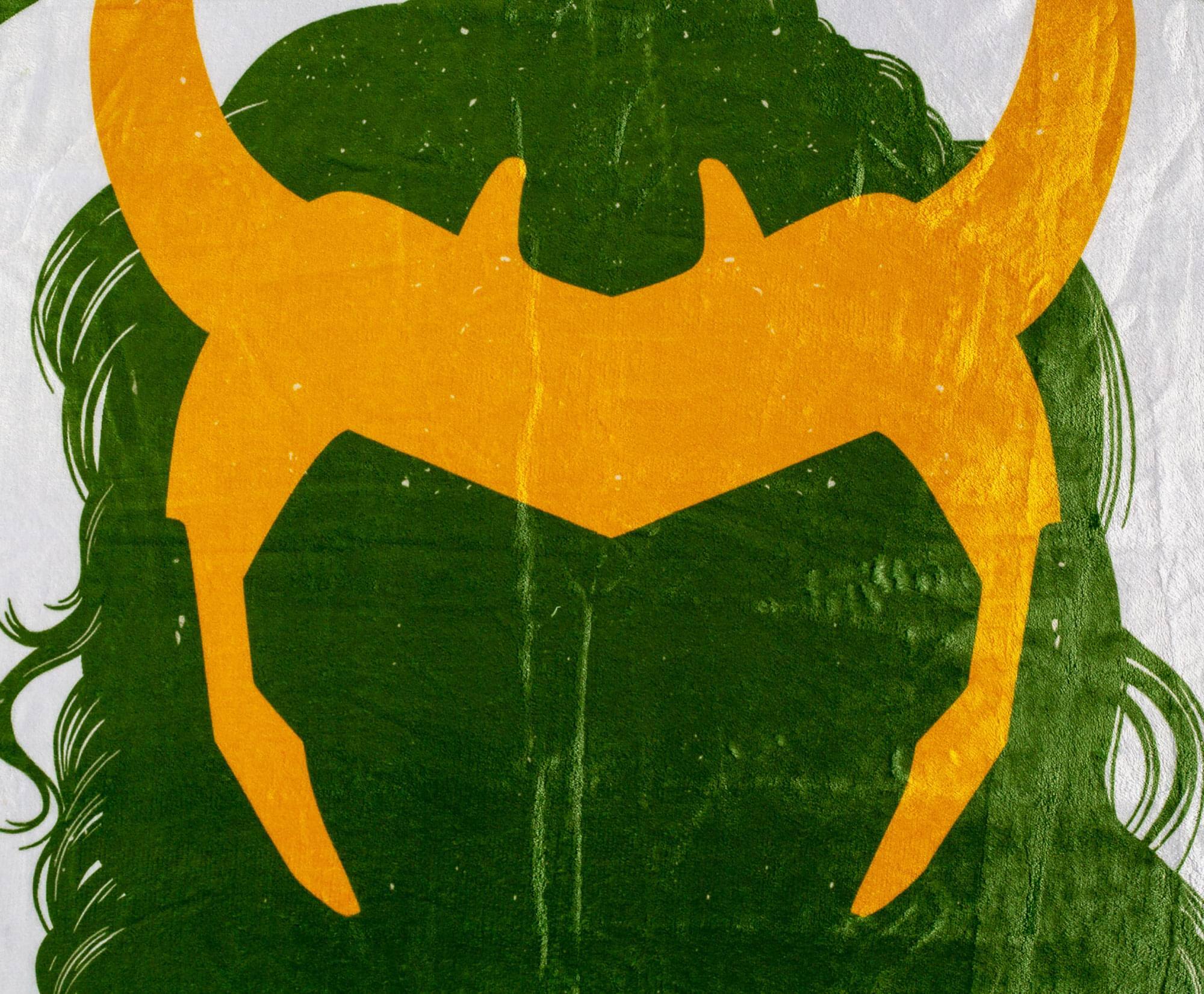 Alt View 1. Marvel - Marvel Studios Loki "Believe" Fleece Throw Blanket | 45 x 60 Inches - Green.