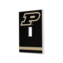 Keyscaper - Purdue Boilermakers Stripe Design Single Toggle Light Switch Plate - Multicolor