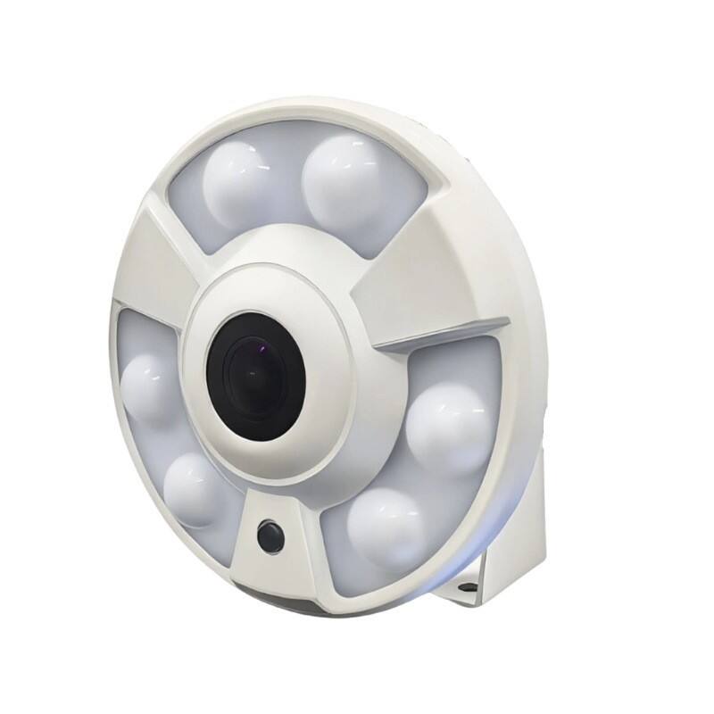Front. Cluzine - 5MP Fisheye POE IP Camera HD Indoor CCTV Security Camera,Lens 360° View Angle 6 Array LED IR Night Vision Detection.