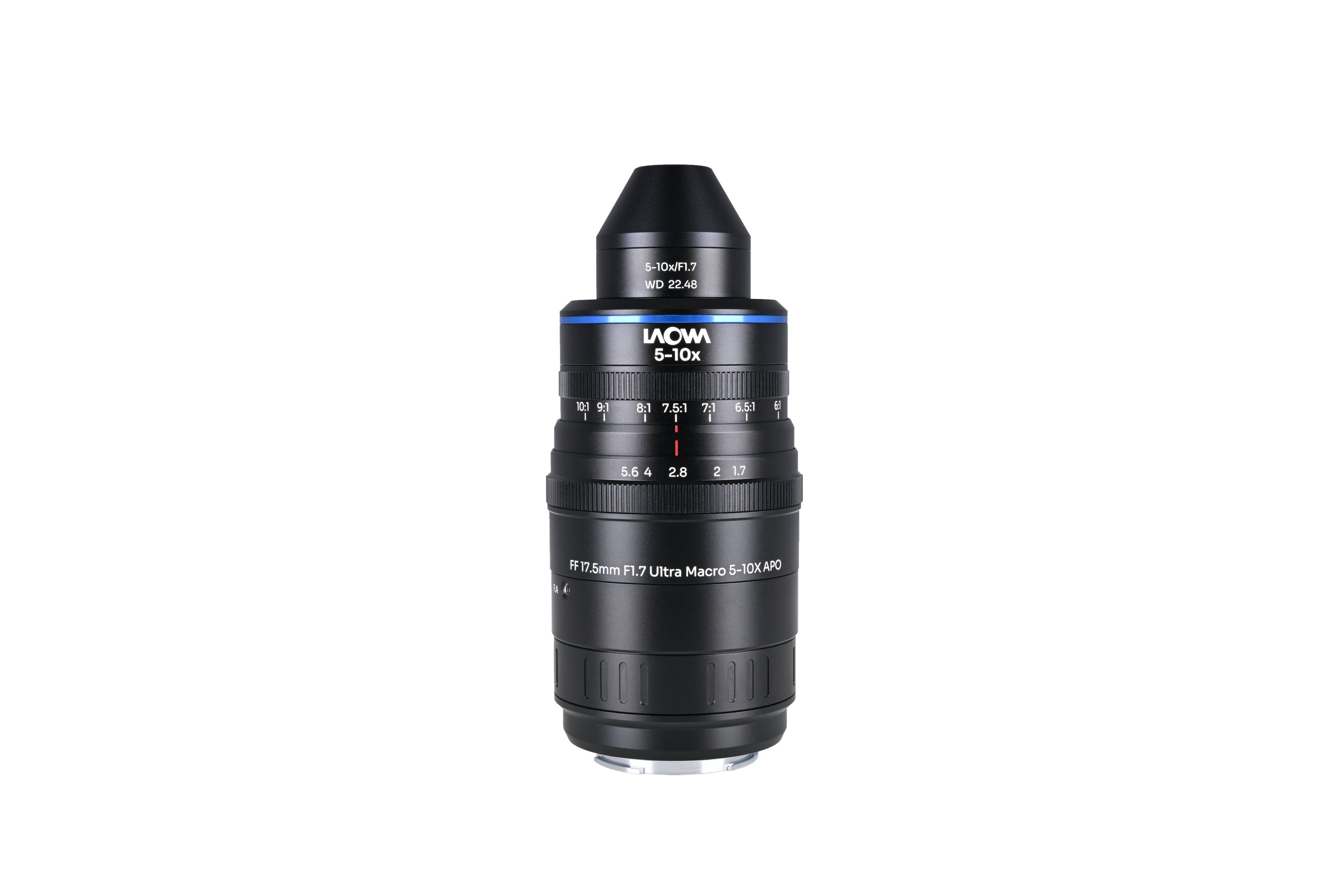 5-10x/F1.7 WD 22.48  
MOVI 5-10x  
10:1 -  
9:1 -  
8:1 7.5:1 I -  
7:1 I  
6.5cl -  
el I  
5.6 4  
2.8  
2  
1.7  
3  
FF 17.7.5mm F1.7 5-10X APO Ultra Macro