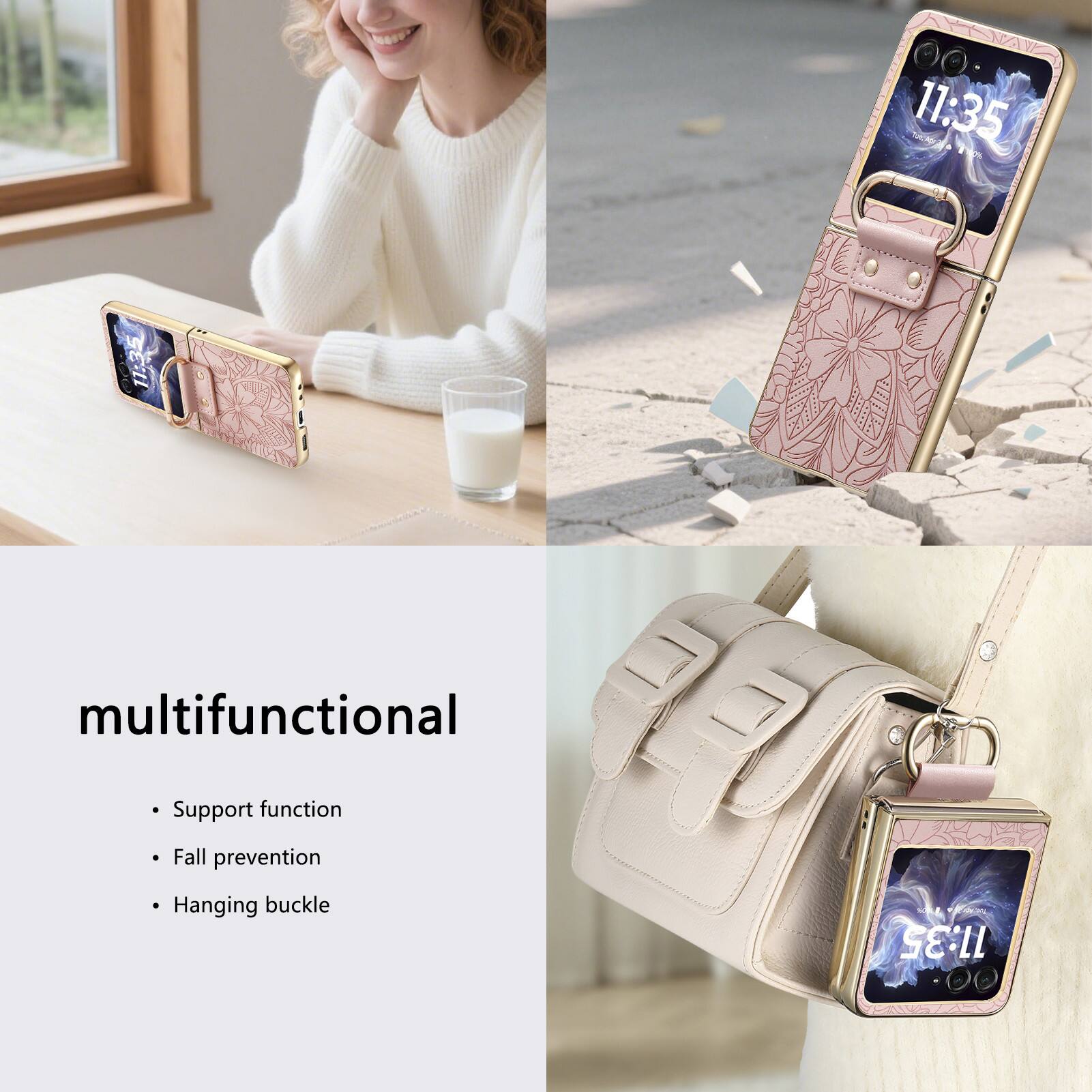 11:35

multifunctional
- Support function
- Fall prevention
- Hanging buckle