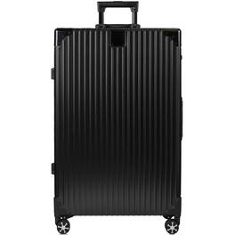 Champs - Elite Aluminum Collection Large Luggage Case - Black