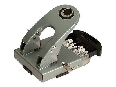 Alt View 1. Officemate - Deluxe 2-Hole Punch, 50 Sheet Capacity, Gray/Blue - Gray/Blue.