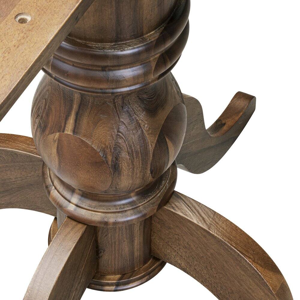 Alt View 3. East West Furniture - Round Breakfast Table - Brown.