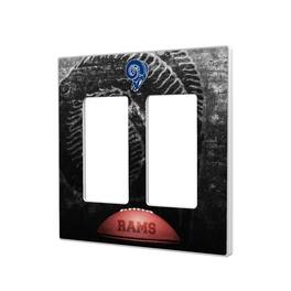 Keyscaper - Los Angeles Rams Legendary Design Double Rocker Lightswitch Plate - Multicolor