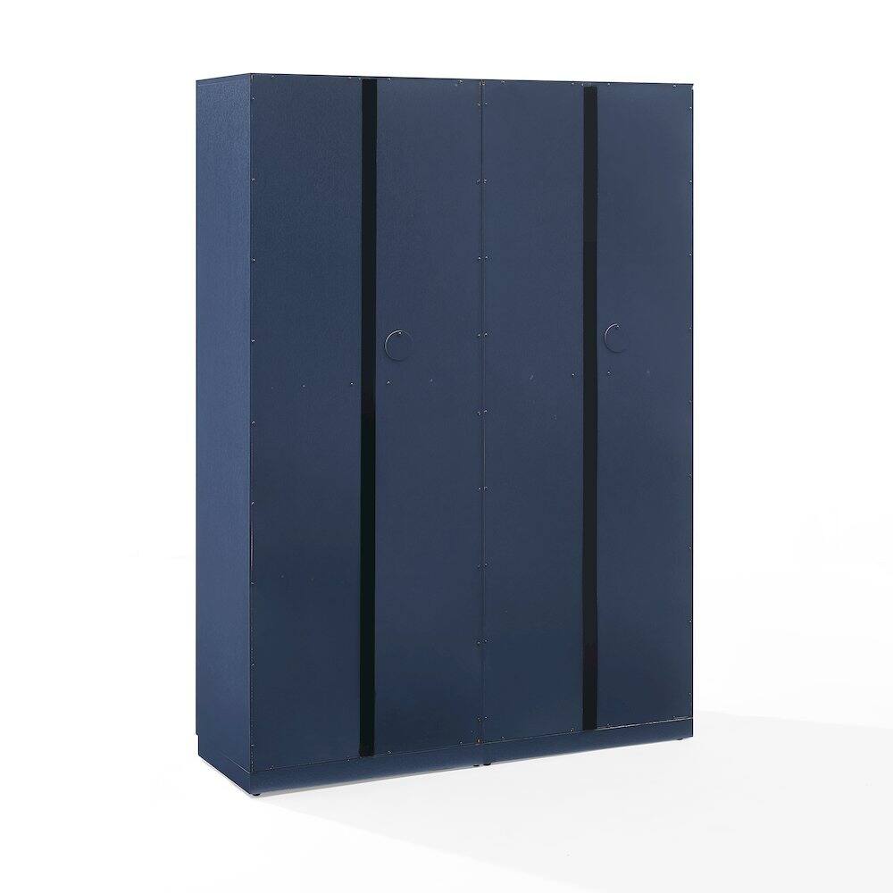 Angle. Crosley Furniture - Isla 2-Piece Kitchen Storage Pantry Set - 2 Pantries - Navy.
