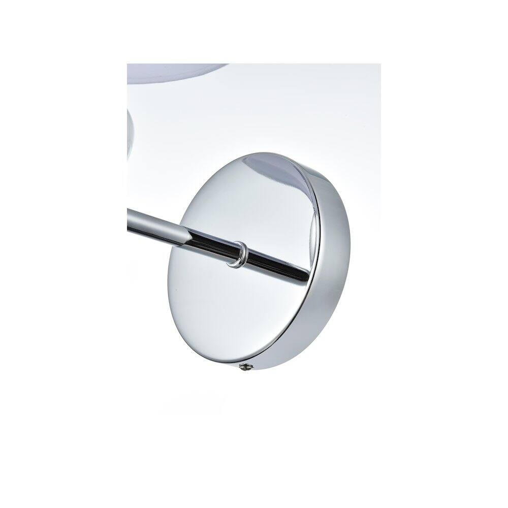 Back. Living District - Bethany 7 inch Wall Sconce in Chrome - Chrome And White.