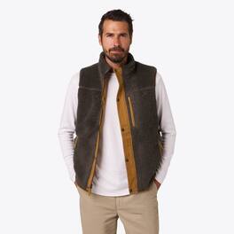 Mobile Warming - App Controlled Men's Ranch Sherpa Heated Vest - Charcoal