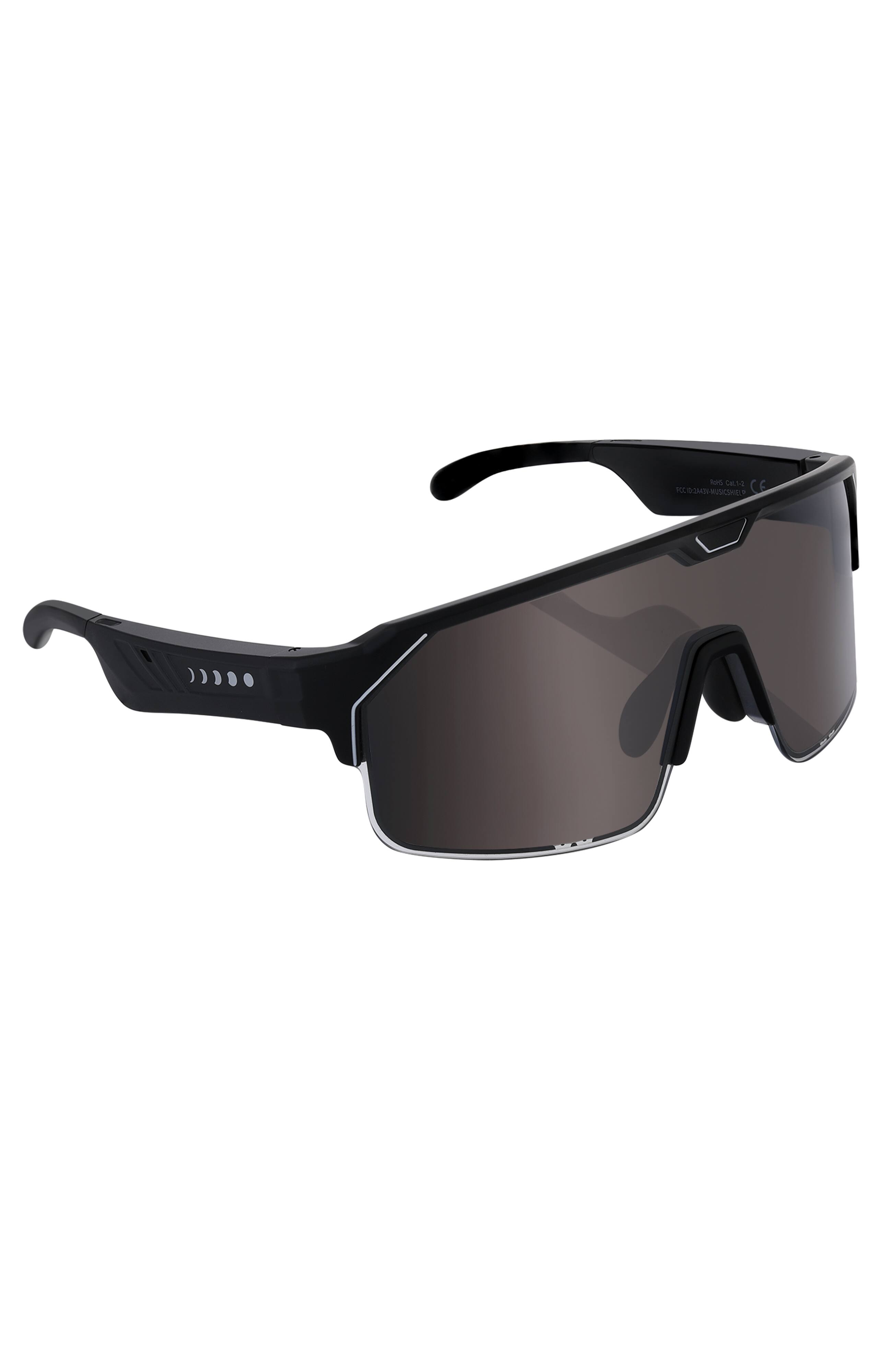 Left. Chamelo - Sport Music Shield Slider HVL - Black frame | Smoke lenses.