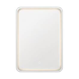 Elegant Kitchen and Bath - 60 Inch Rectangle LED Front and Backlit Wall Mirror - Black