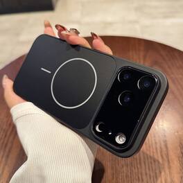Dteck - Magnetic Case for iPhone 17 Pro Max Shockproof Wireless Charging Frosted Protective Cover - Black