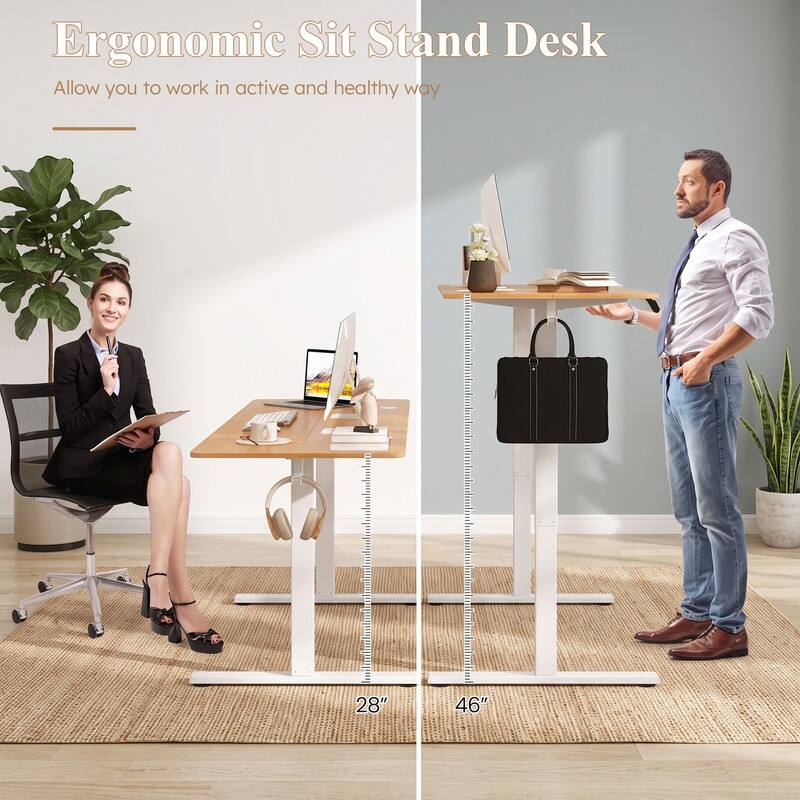 Ergonomic Sit Stand Desk  
Allow you to work in active and healthy way  
28" 46"