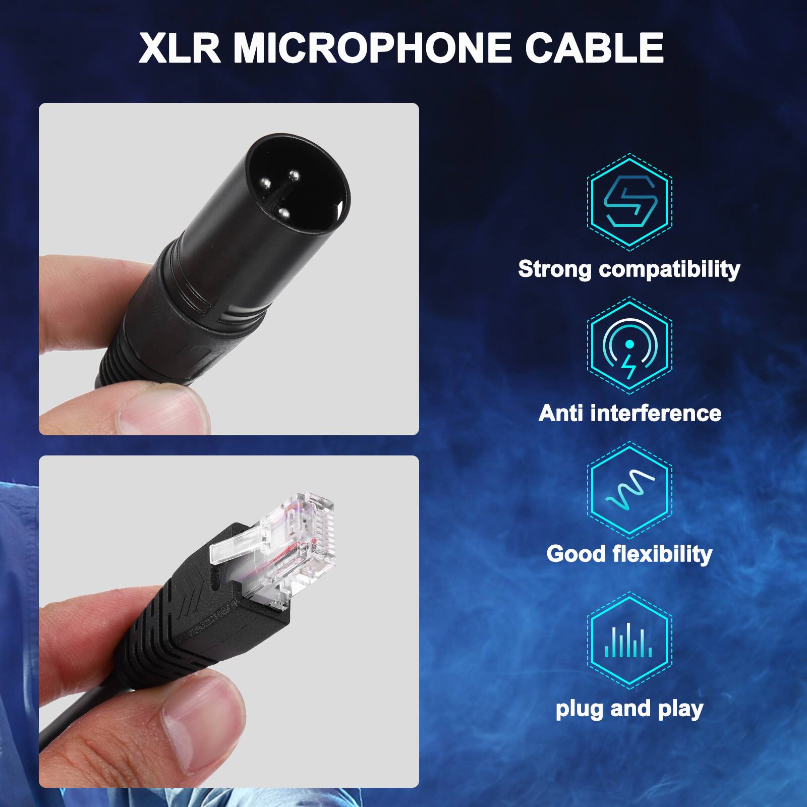 XLR MICROPHONE CABLE

- Strong compatibility
- Anti interference
- Good flexibility
- Plug and play