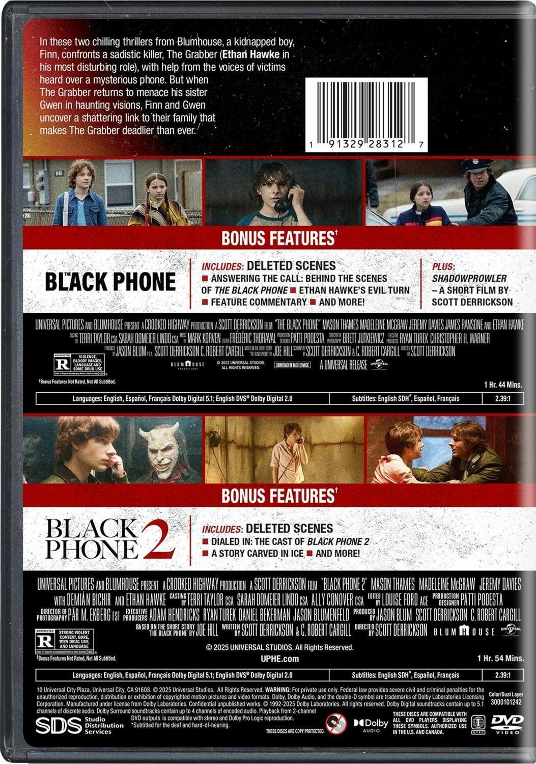 Back. Black Phone: 2-Movie Collection   - DVD.