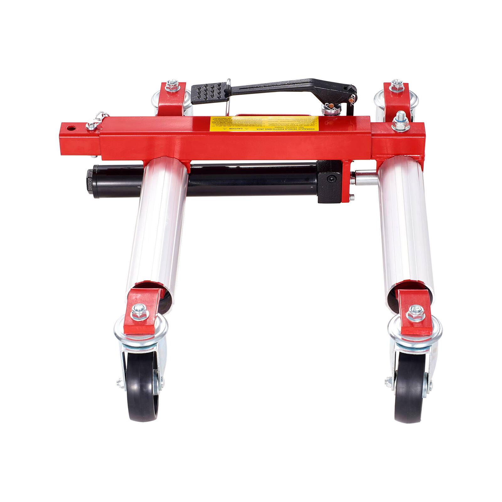 Alt View 5. VEVOR - Wheel Dolly, Max Capacity 1500 Lbs Car Dolly, Car Jack Dolly Lifter with 360° Rotatable Wheels, Heavy Duty Vehicle - Red + Silver.