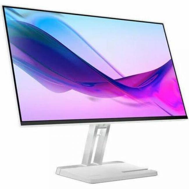 Front. Lenovo - Lenovo 24" Class Full HD LED Monitor - 16:9 - Cloud Gray - 23.8" Viewable - In-plane Switching (IPS) Technology - WLED - Dark Charcoal Gray.