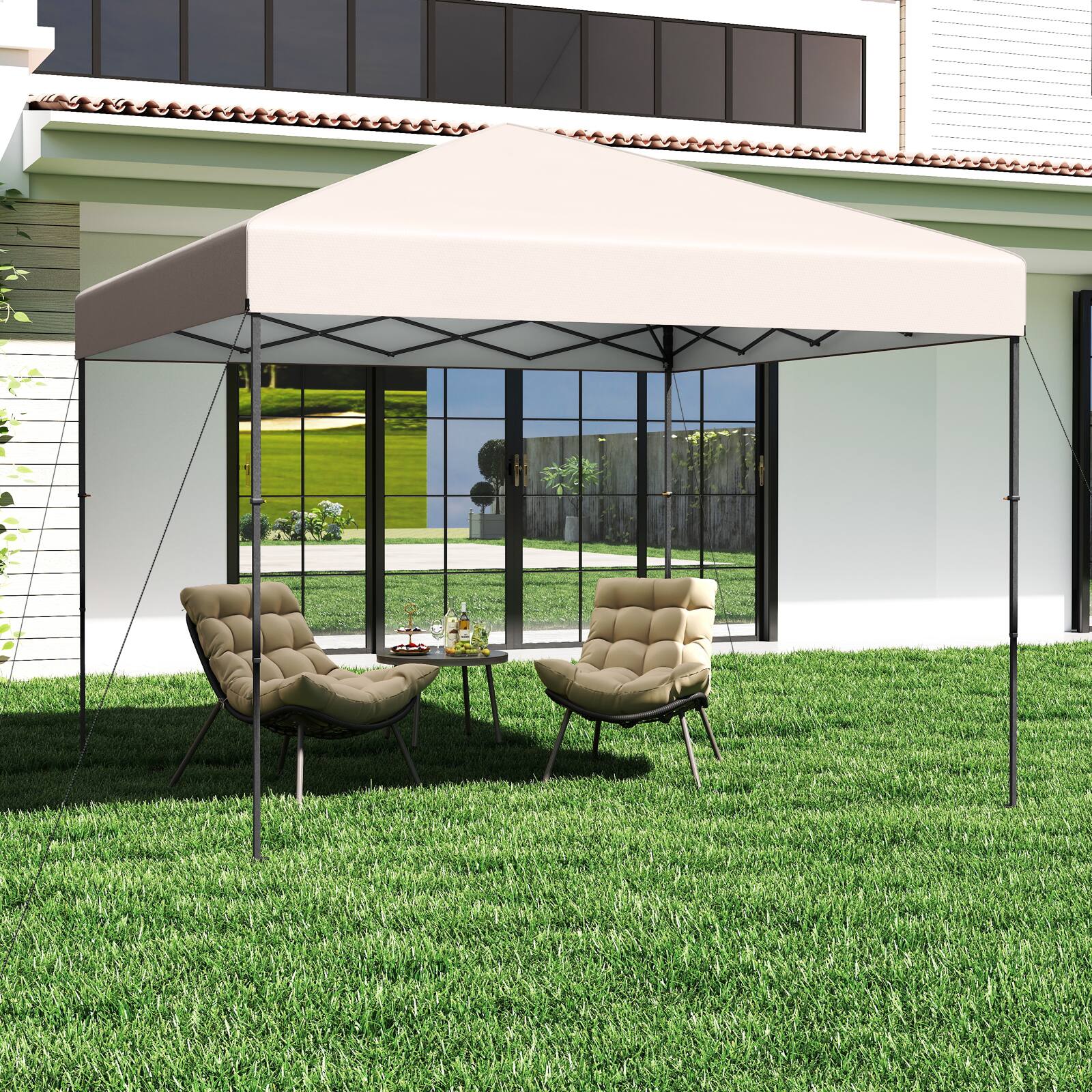 Alt View 1. Gymax - Gymax 10 X 10 FT Pop up Canopy Tent w/ Portable Carrying Bag 8 Stakes 4 Wind Ropes Yellow - Yellow.