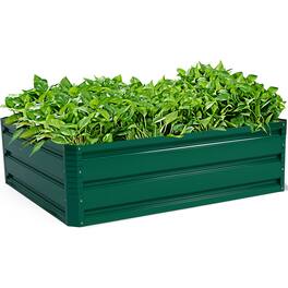 Costway - 40x32 Inch Patio Raised Garden Bed Vegetable Flower Plant New - Dark Green