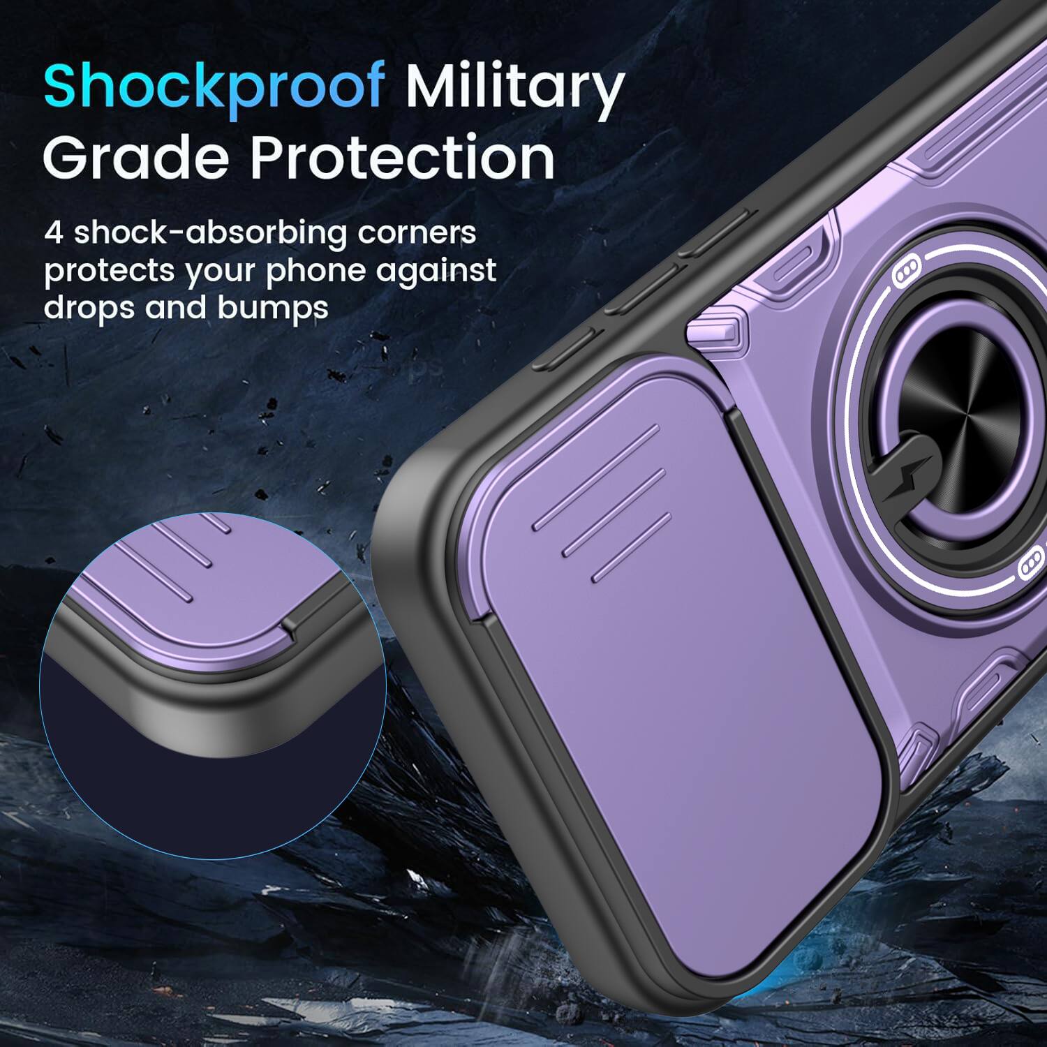 Shockproof Military Grade Protection

4 shock-absorbing corners protects your phone against drops and bumps
