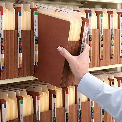 Alt View 8. Smead - Tab Pocket, Reinforced Straight-Cut Tab, 5.25 Expansion, XL Legal, Redrope with Dark Brown Gusset, 10/Box - Dark Brown/Redrope.