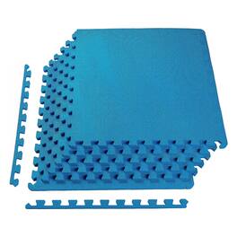 Everyday Essentials - BalanceFrom Fitness 24 Sq Ft Interlocking EVA Foam Exercise Mat Tiles - Blue
