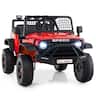 Gymax - 24V Ride On Car for Kids Battery Powered Electric Vehicle w/ Parent Remote Control - Red