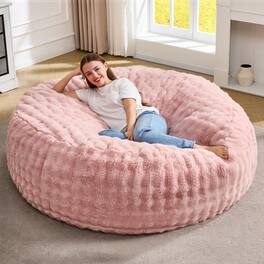 PO3TICJUNKI3 - Bean Bag Chairs Beanbag Chair With Filler Adult Bags Fluffy Machine Washable Cover Giant For Adults 36 X 36 22 - Pink