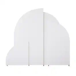 GARVEE - Set of 4 Wedding Arch Cover, Spandex Fitted 2-Sided Backdrop Covers for Arch Stand - White