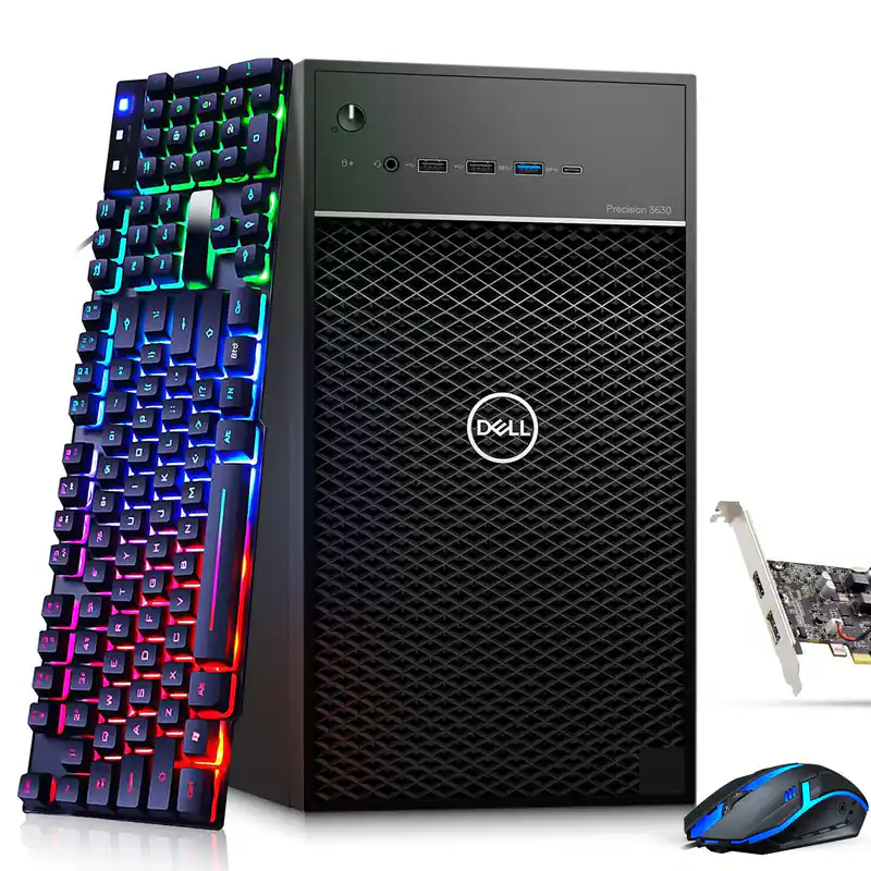 Dell - Refurbished Excellent - Precision Tower Gaming Desktop PC | Intel i5-9th | 16GB DDR4 RAM | 512GB SSD | NVIDIA GTX 1660s | Wi-Fi | Windows 11 - Black