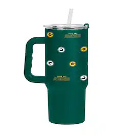 Logo Brands - Green Bay Packers 24oz. Step and Repeat Powder Coat Tumbler - Hunter Green