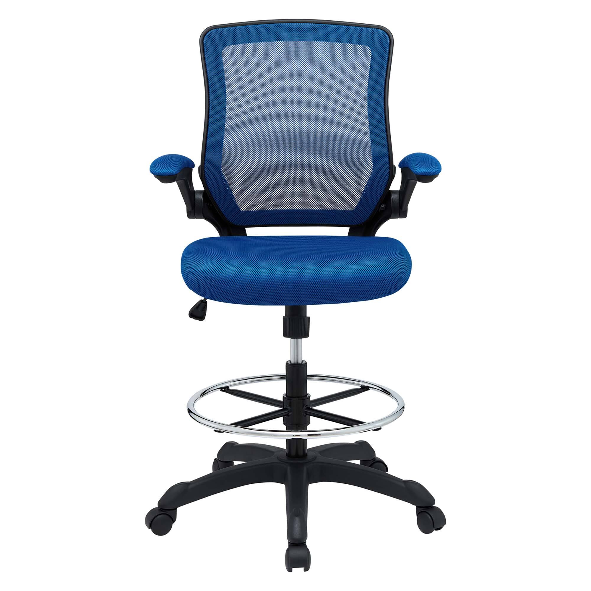 Alt View 4. Modway - Veer Drafting Chair by Modway - Blue.