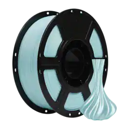 Flashforge - PLA Silk+ 3D Printer Filament-1.75mm-1kg (2.2 lbs) Spool - Milky Blue