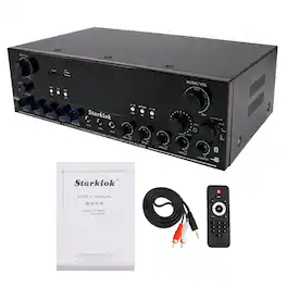 Topteng - 3000W Peak 5.1 Channel Home Theater Amplifier - HiFi Audio Receiver with Subwoofer, Bluetooth 5.0, for Home Theater - Black