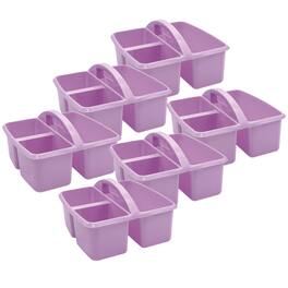 Teacher Created Resources - Plastic Storage Caddy, Lavender, Pack of 6