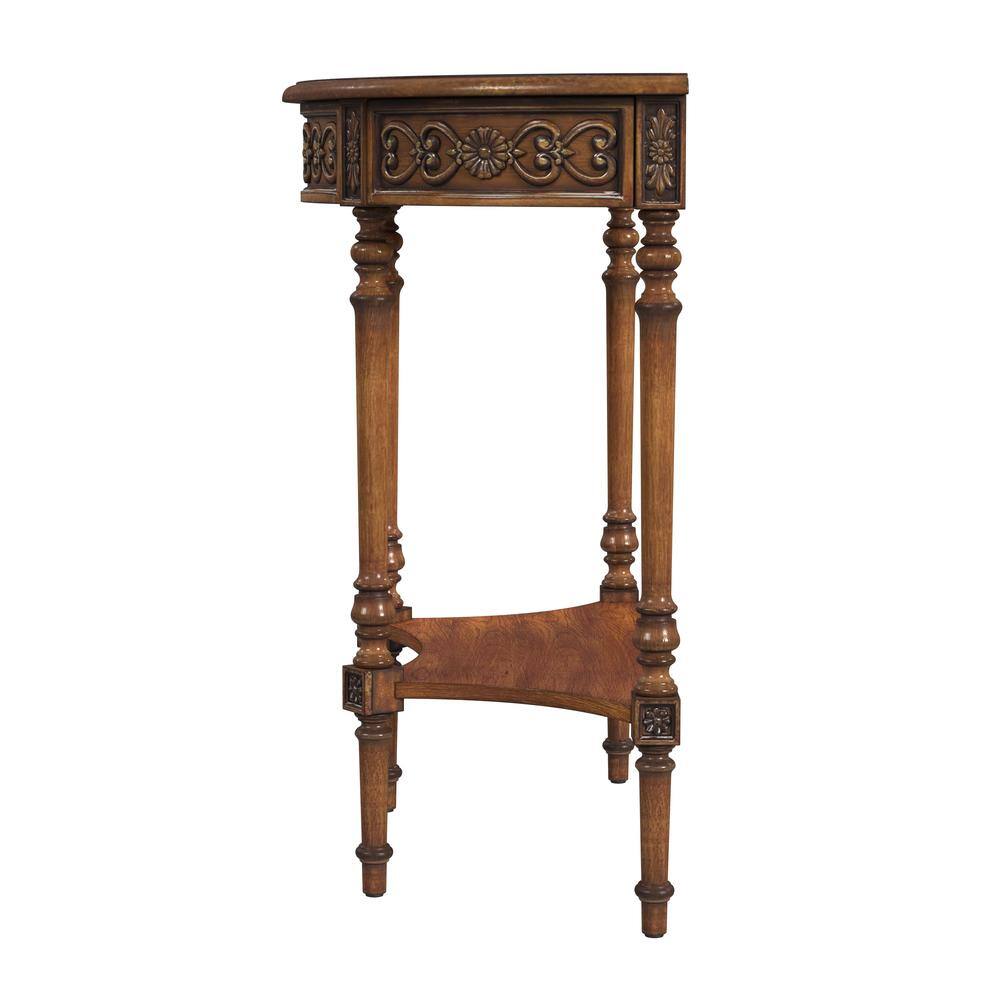 Alt View 1. Butler Specialty - Danelle Demilune Console Table - Medium Brown.
