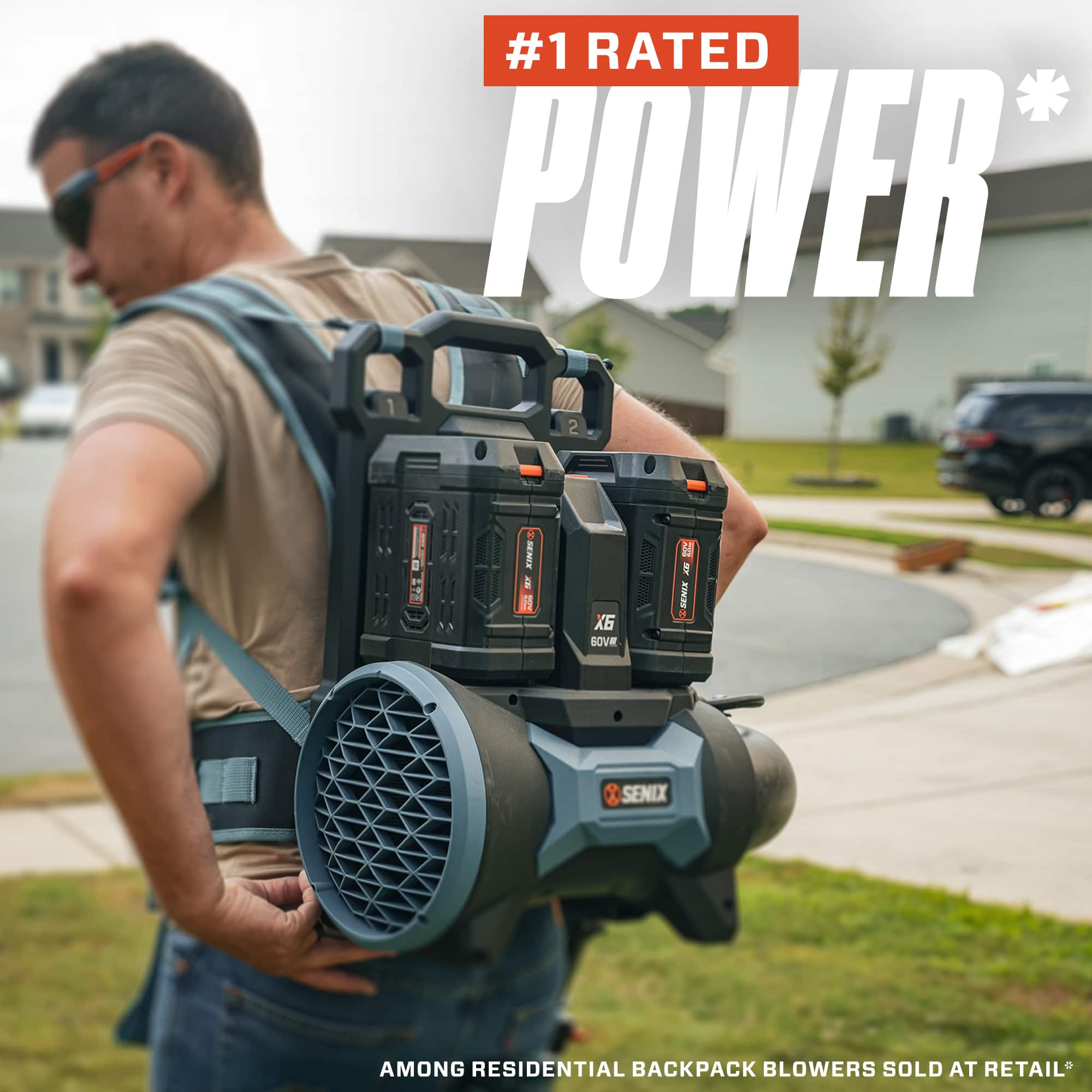 SENIX X6 60V Max* Cordless Backpack Blower, Brushless (2 60V 6.0Ah