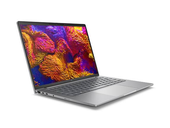 Left. HP - HP ZBook 8 G1a 14 Mobile Workstation PC with 3 Yr Warranty & Wolf Pro Security - Black.