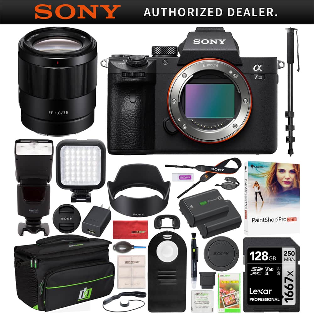Sony - a7 III Mirrorless 4K Camera ILCE-7M3 Body FE 35mm F1.8 Full Frame Lens Kit