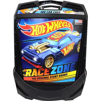 Hot Wheels 100 Car Case: The Original Stunt Brand. Made in the U.S.A.