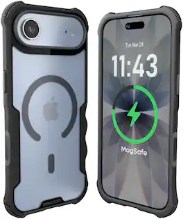Smartish - iPhone Air MagSafe Case - Gripzilla - Protective Grip Heavy Duty Cover - Clearly Black