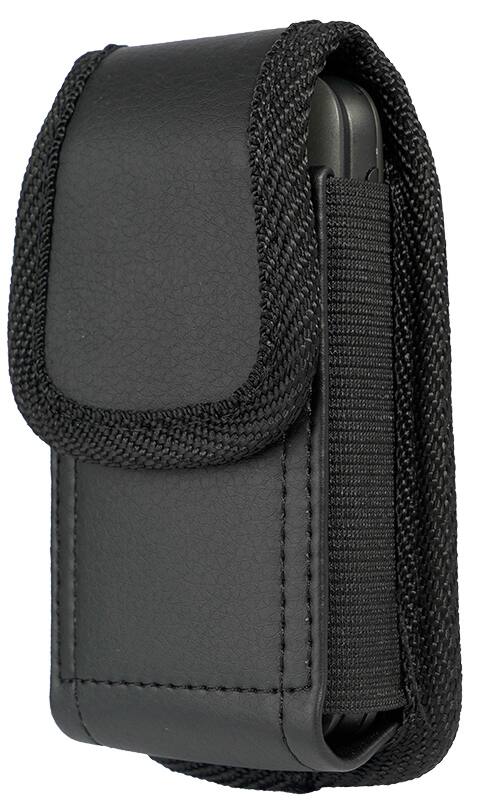 Alt View 9. Nakedcellphone - Pouch Case with Belt Clip, Universal for Slim Modern Flip Phones - Black.